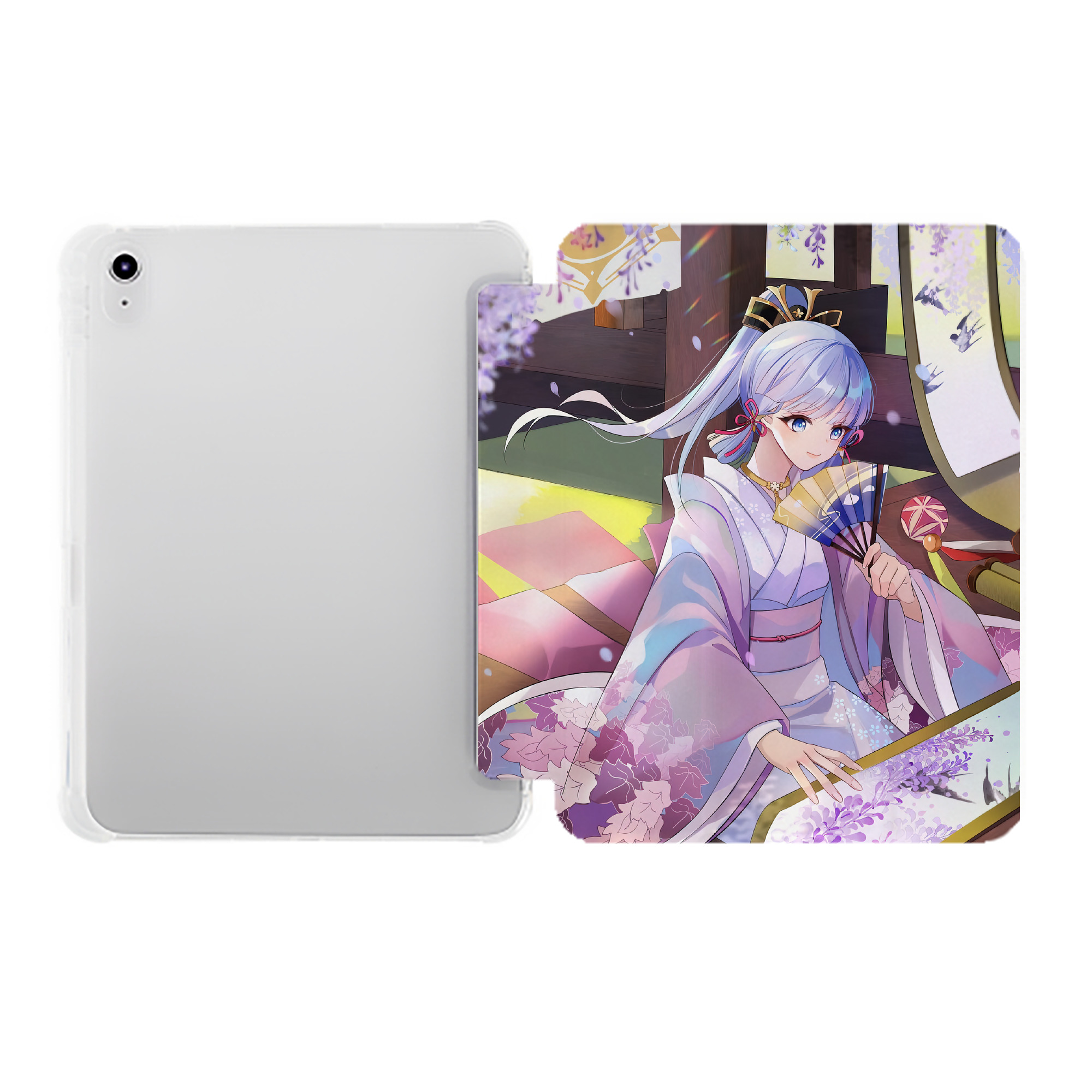 げんし神 genshin IPad ケース ペン収納付き 三つ折りスタンド PUレザー×シリコン 対応機種9.5/10.5/10.9インチ